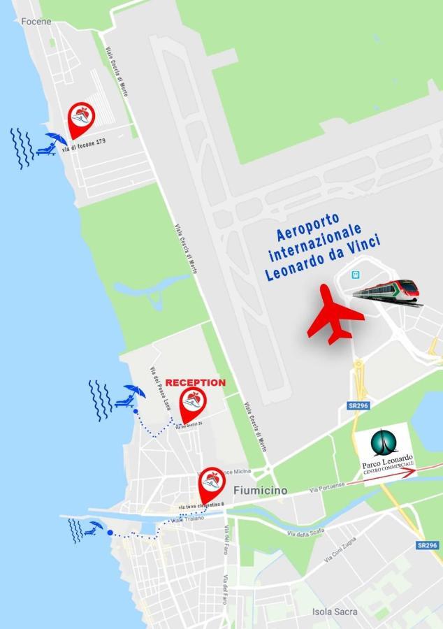 Apple Rooms Rome Airport Fiumicino Eksteriør bilde Location of the airport